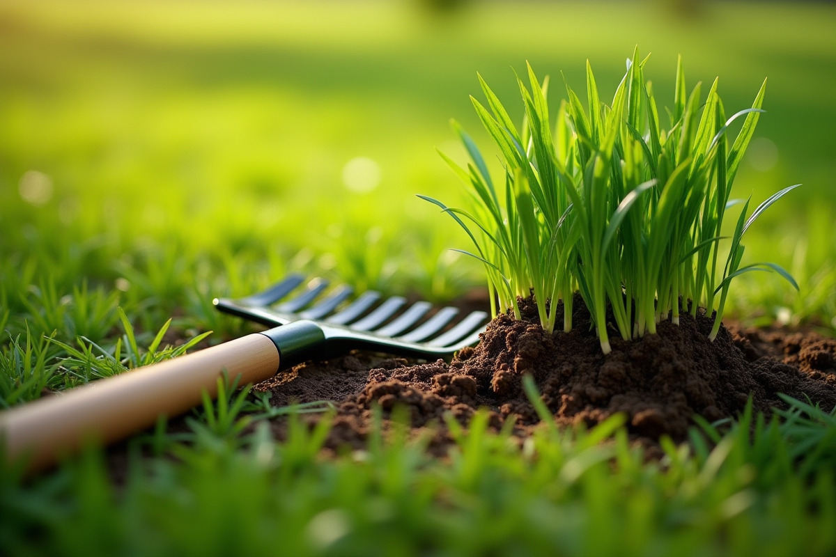 gratter le gazon : quand et comment le faire pour un jardin en pleine santé     mot à renseigner :  gratter gazon