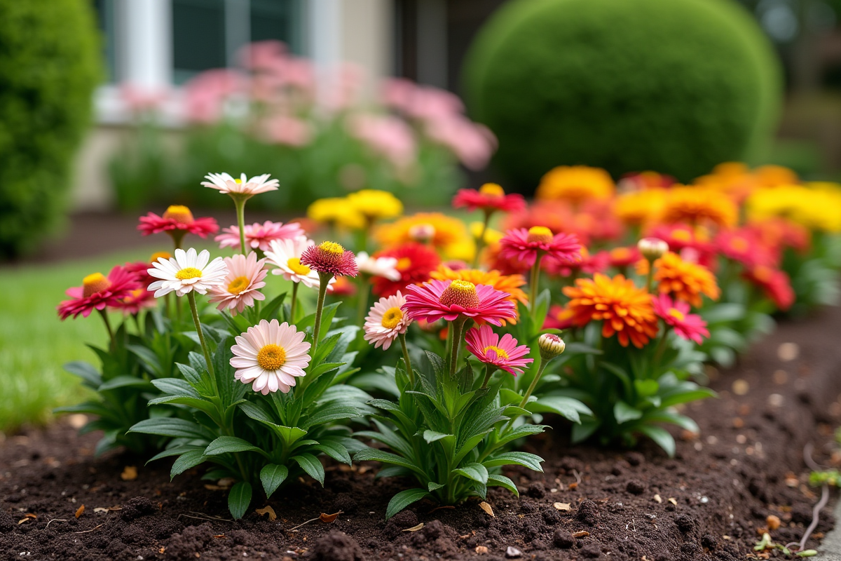 fleurs paillis